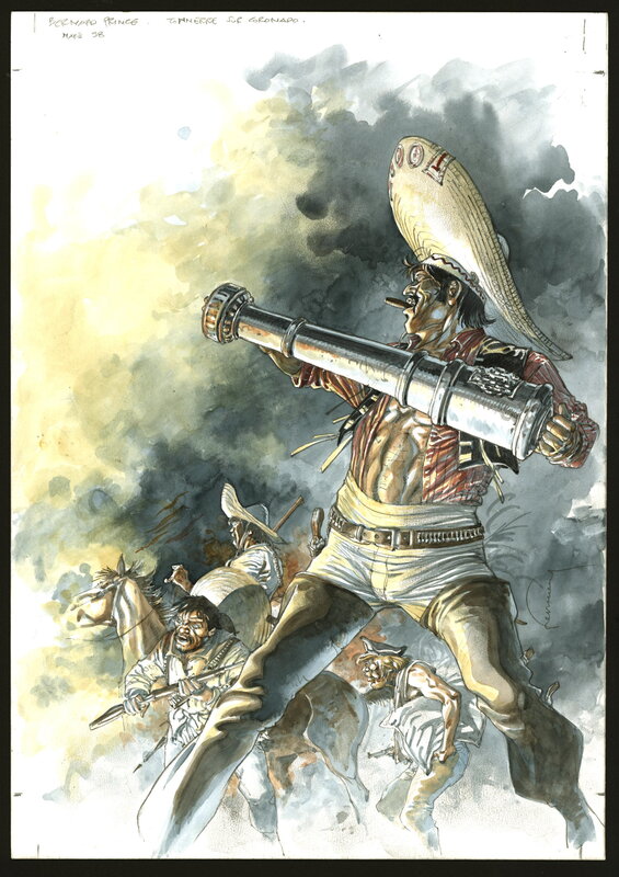 For sale - Hermann : Bernard Prince tome 2 Couverture - Original Cover