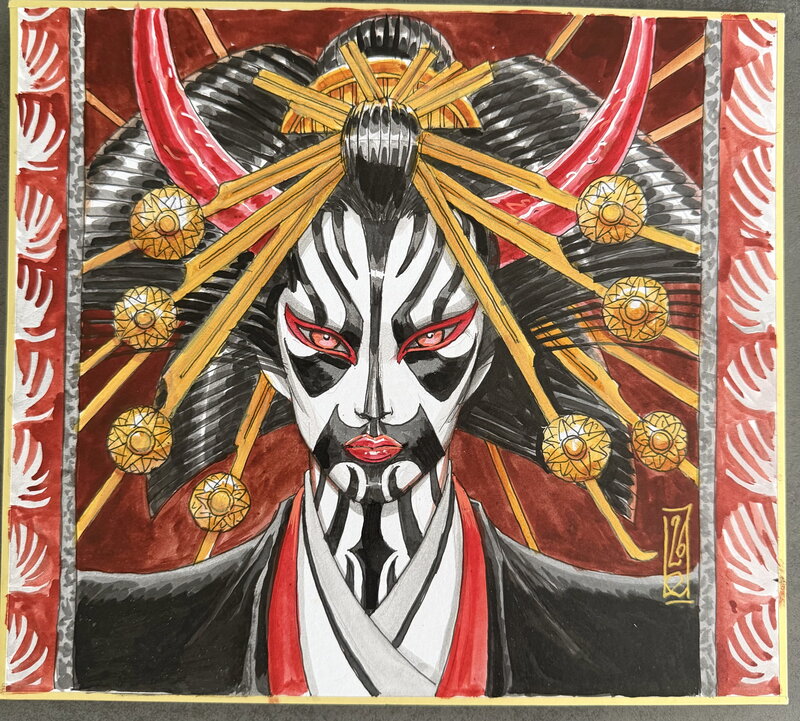 Oni Geisha by Olivier Ledroit - Original Illustration