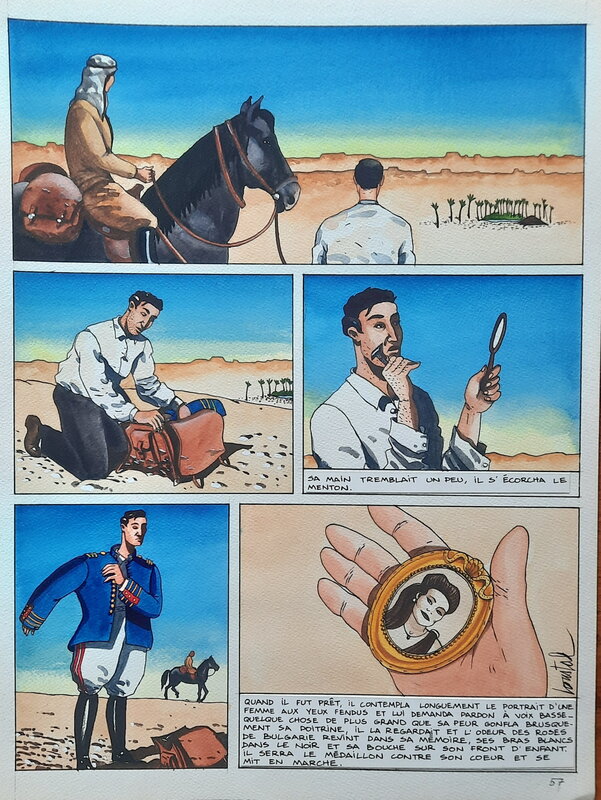 Coeur de sable par Loustal, Philippe Paringaux - Planche originale