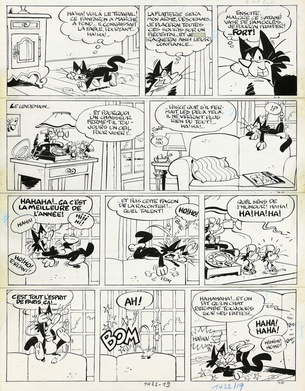 En vente - Macherot : Sibylline tome 1 planche 4 - Planche originale