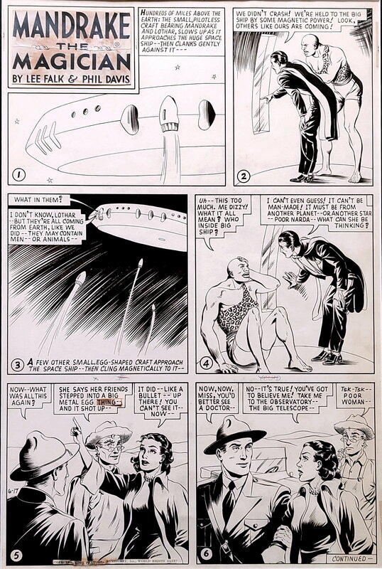 Phil Davis, Lee Falk, Mandrake The Magician - Planche originale