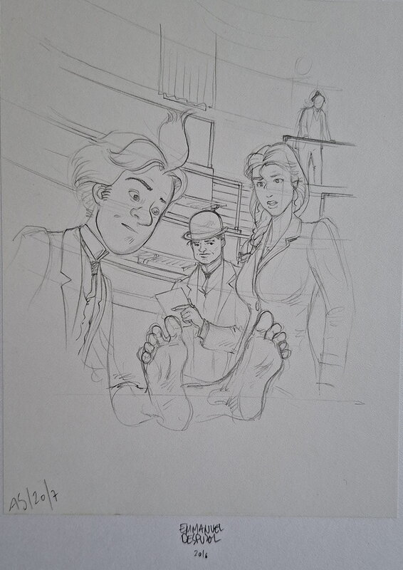 Flora et Hugo by Emmanuel Despujol - Original art