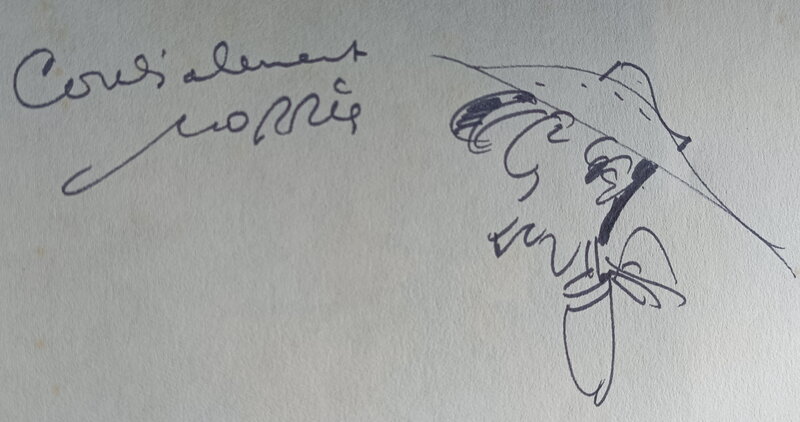 Dédicace de Morris - Lucky Luke - Sketch