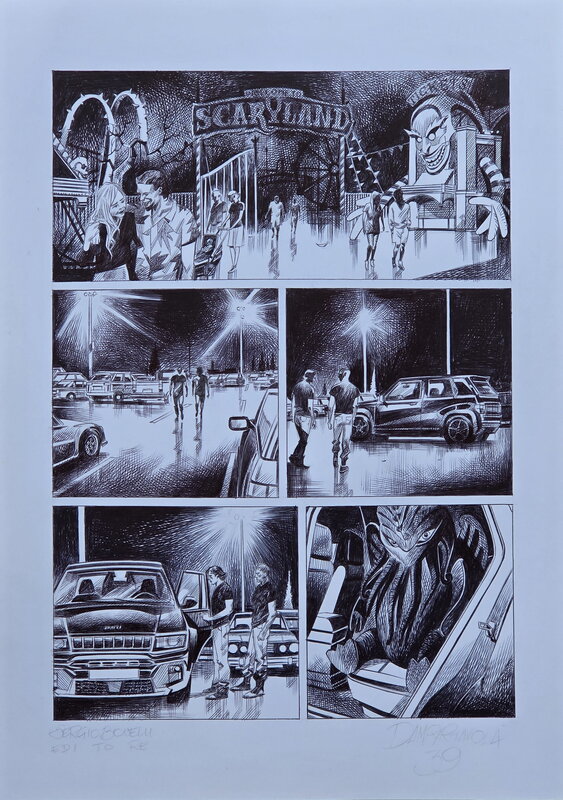 Alessio Fortunato, Dampyr 292  'La casa della paura' tavola 39 - Planche originale