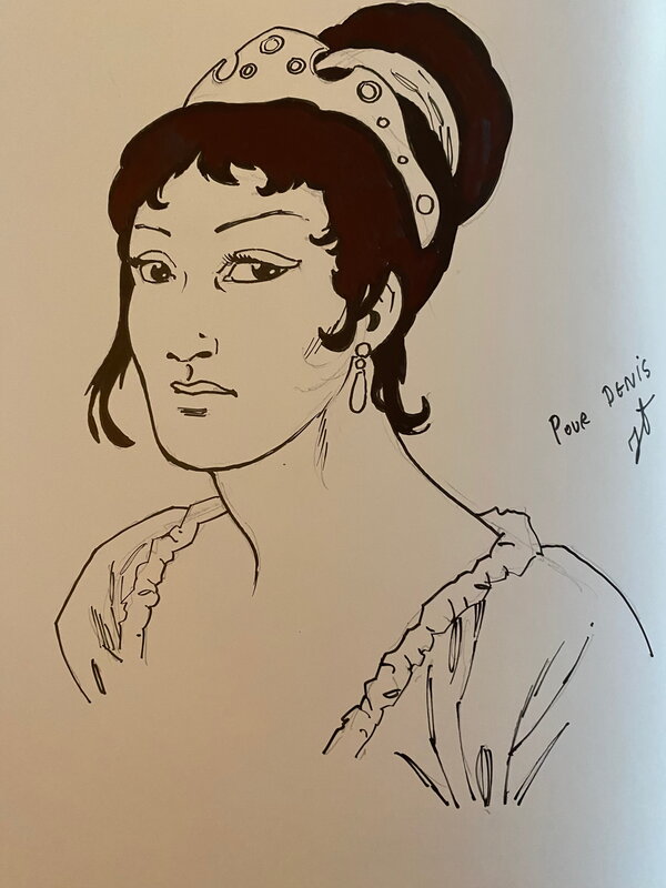 Jean Torton dit Jeronaton, illustration originale, portrait de Joséphine, 