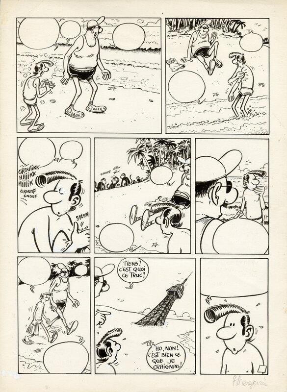 For sale - Frank Margerin, Planche originale de Bananes Métalliques - Comic Strip