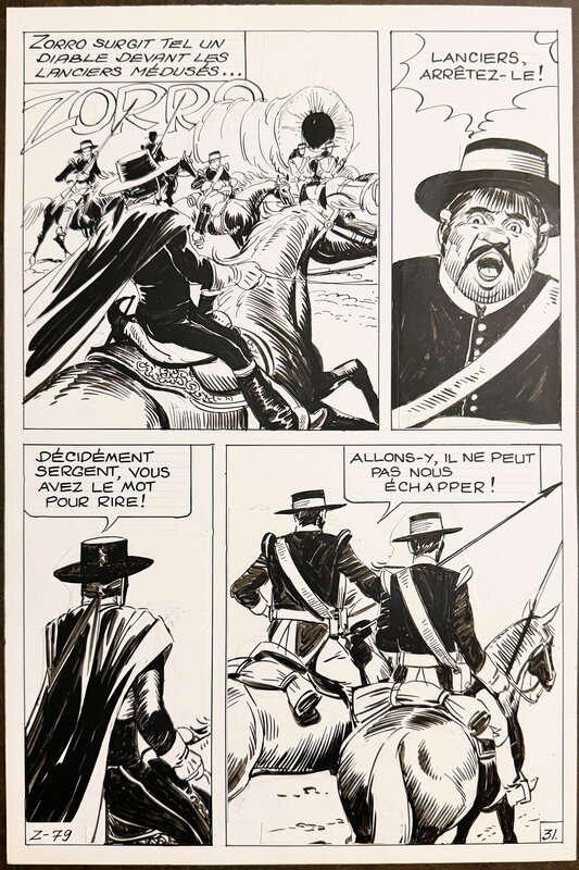 Jean Pape, Zorro #79 - L'embuscade - Planche 31 - Planche originale