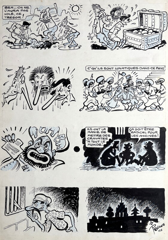 René Pellos, Roland De Montaubert, Les Pieds Nickelés • Ribouldingue, Filochard et Croquignol Soldats - Comic Strip