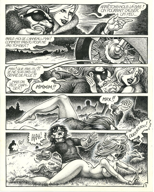 En vente - Max LE MOTARD par Alain Voss - Planche originale