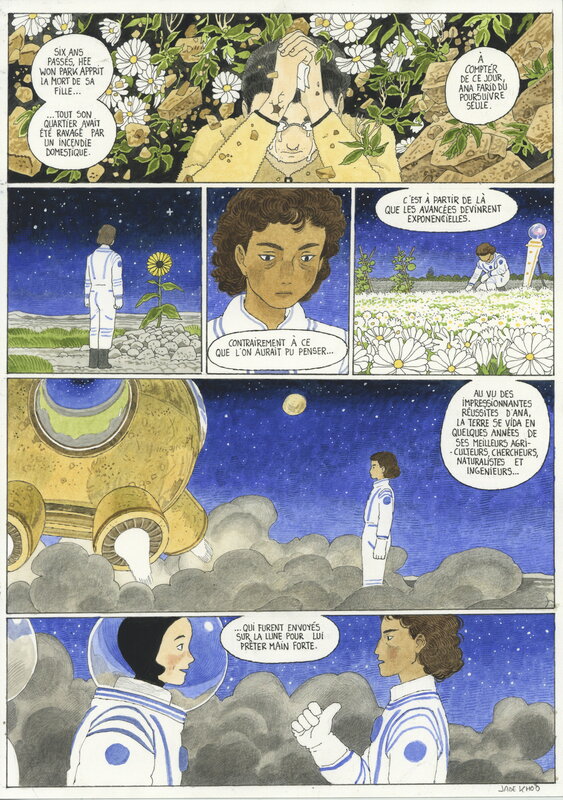 Jade Khoo, 2025 - Terre ou Lune - Tome 1 - Planche originale