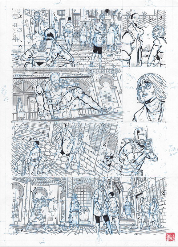 En vente - Mathieu Bablet, Carbone et Silicium page 144 - Planche originale