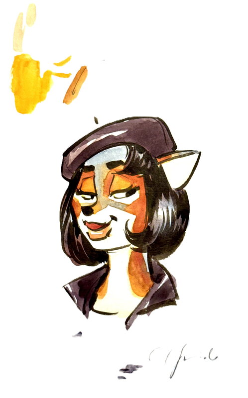 Guarnido, Blacksad, Alors Tout Tombe, portrait de Rachel Zucco - Original art