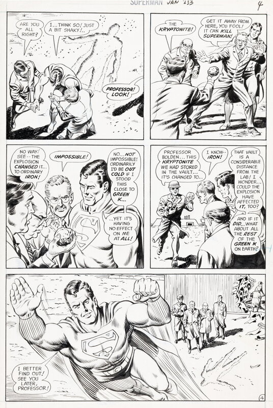 Superman 233 par Curt Swan, Murphy Anderson - Planche originale