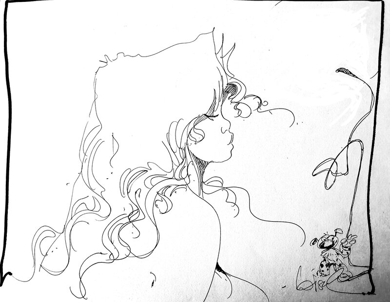 For sale - Régis Loisel, Pélisse et le marsupilami - Original Illustration