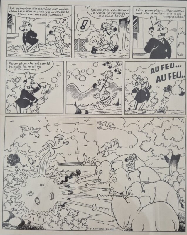 Léo bête à part par Roger Mas - Planche originale