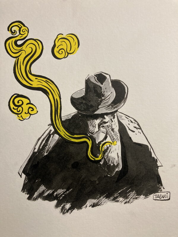 Youssef Daoudi, Orson Welles / L'artiste et son ombre - Illustration originale