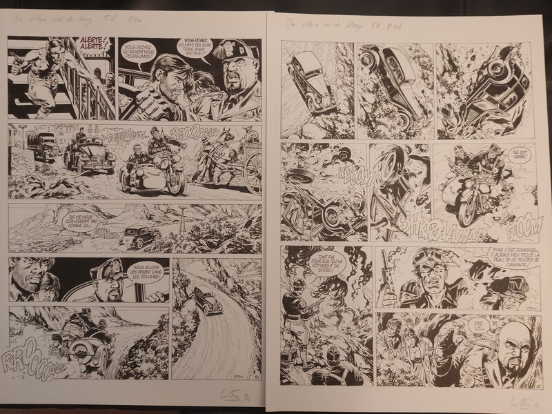 En vente - Jean-Yves Mitton, De Silence et de Sang T8 planche 40 , 41 - Planche originale