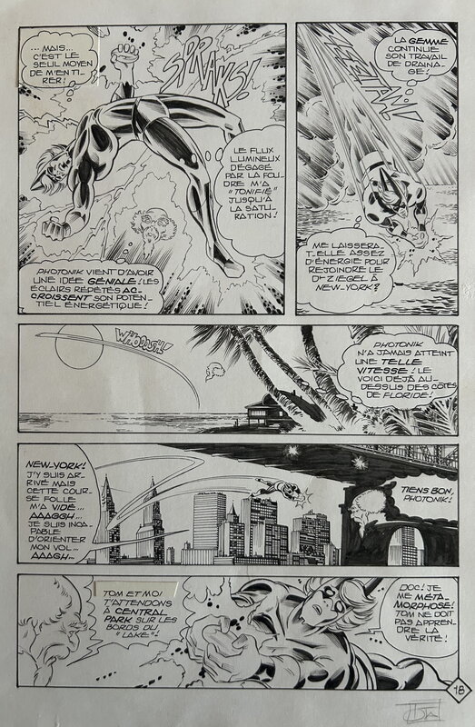 Tota, Photonik#28, Spidey#32, Le monstre des abysses, La gemme, planche n°18, 1982. - Comic Strip