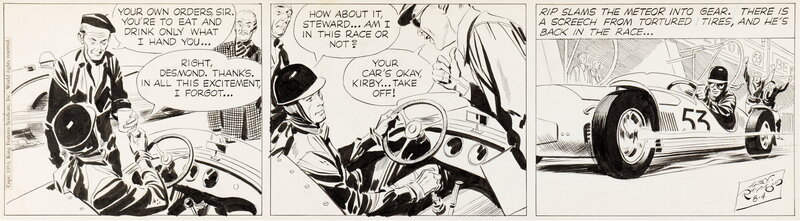 Alex Raymond, Rip Kirby - #2325 - 4 Aout 1953 - Planche originale