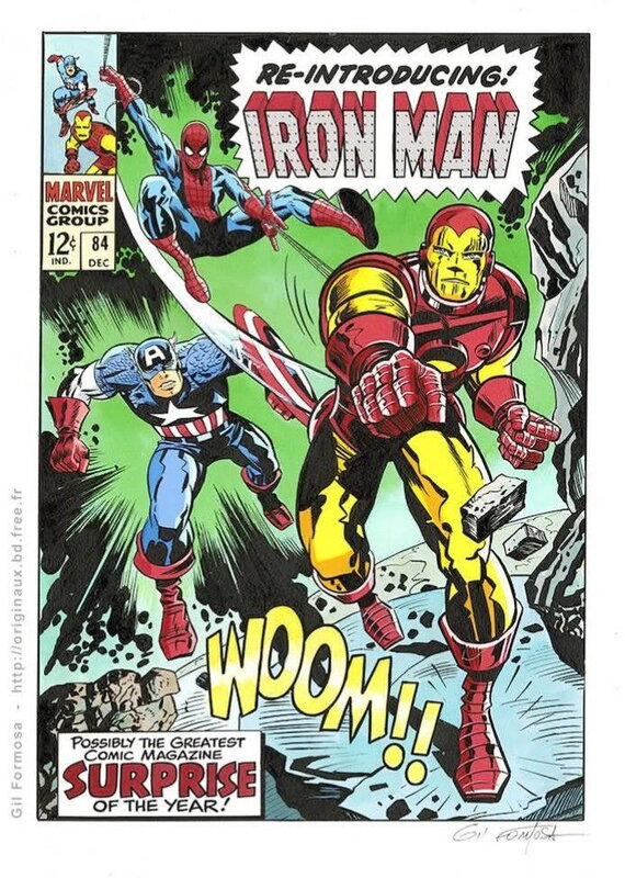 IRON MAN Cover par Gil Formosa, Jack Kirby, Stan Lee - Couverture originale