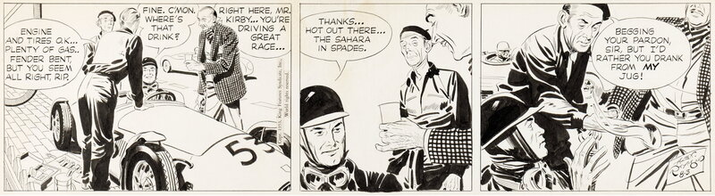 Alex Raymond, Rip Kirby - #2324 - 3 Aout 1953 - Planche originale
