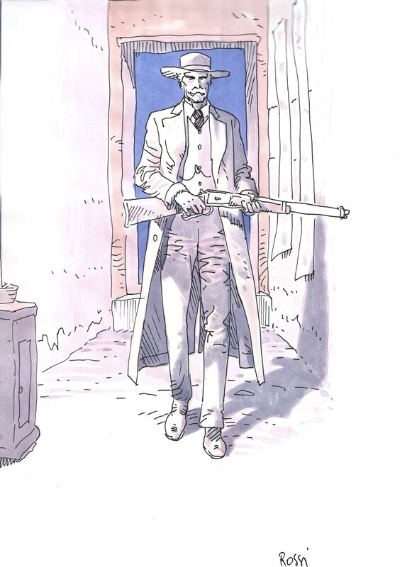 2003 - Dédicace - Christian Rossi - WEST (Tome 1) - Sketch