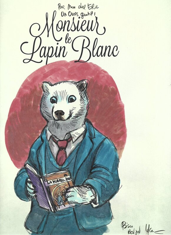 2025 - Dédicace - Benjamin Lacombe - Monsieur le lapin blanc - Dédicace