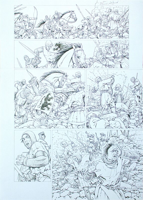 Milan Jovanovic, La Couronne de France : De Philippe Auguste à Philippe le Bel Pl35 - Planche originale