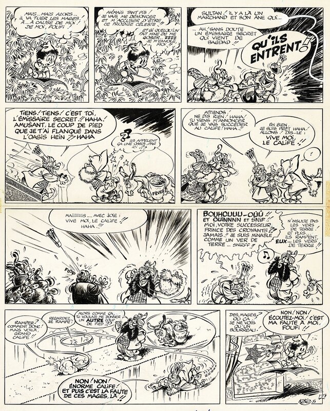 Kiko, Foufi, le petit fou filant - Planche originale