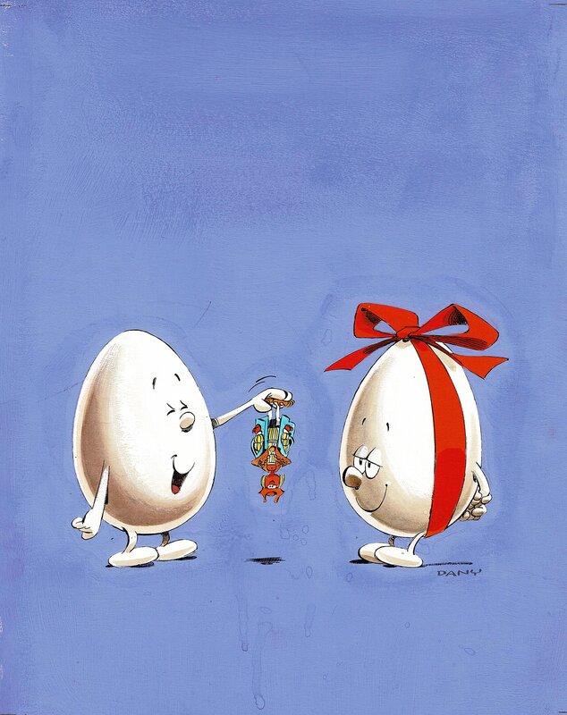 Les oeufs de Pâques de Dany - Illustration originale