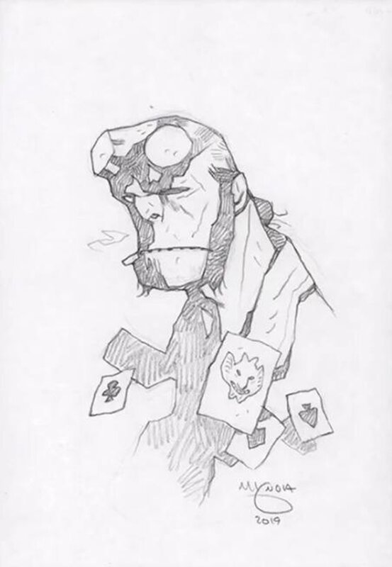 Hellboy par Mike Mignola - Illustration originale