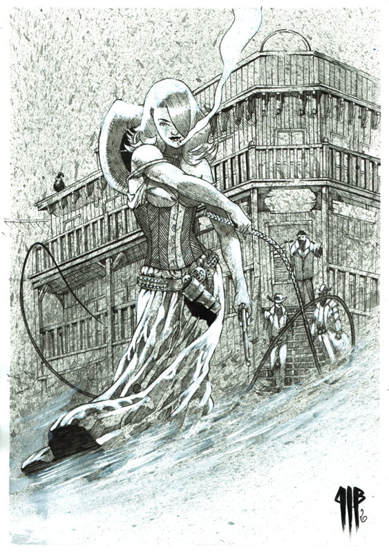 For sale - Rebecca (Blackfoot) by Philippe Bringel - Original Illustration