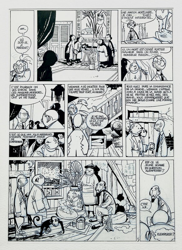 En vente - Théodore Poussin t2 par Frank Le Gall - Planche originale