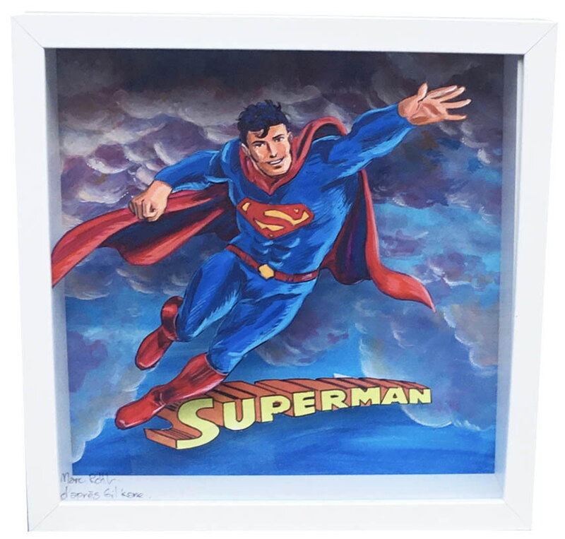 For sale - Marc Rouchairoles, Gil Kane, Perman dans les nuages - Original art