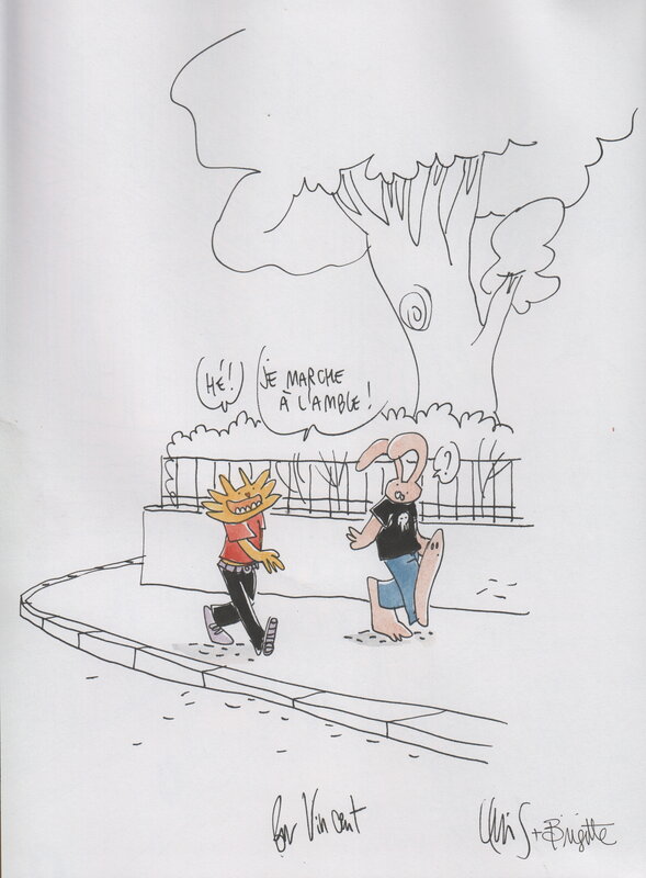 Lapinot par Lewis Trondheim, Brigitte Findakly - Dédicace