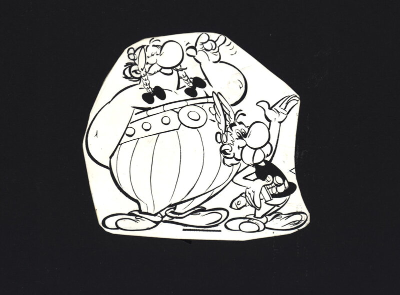 For sale - Uderzo : Astérix, Strip utilisé pour une couverture d'un album prototype Dargaud. - Original Cover