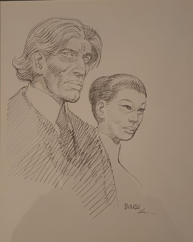 Crayonné encadré François Boucq/ Bouncer - Illustration originale