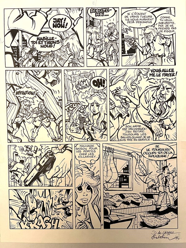 En vente - Dragan De Lazare, François Walthéry, Mythic, Rubine - Les mémoires troubles - Planche originale