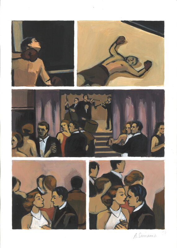 En vente - Aude Samama - A l'ombre de la gloire p. 99 - Planche originale