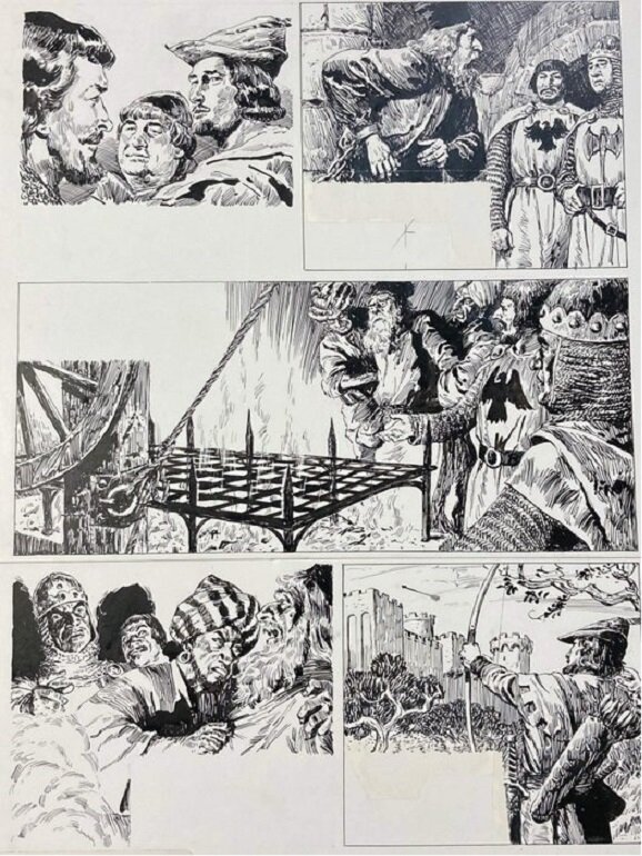 Ivanhoe par Cecil Langley Doughty - Planche originale
