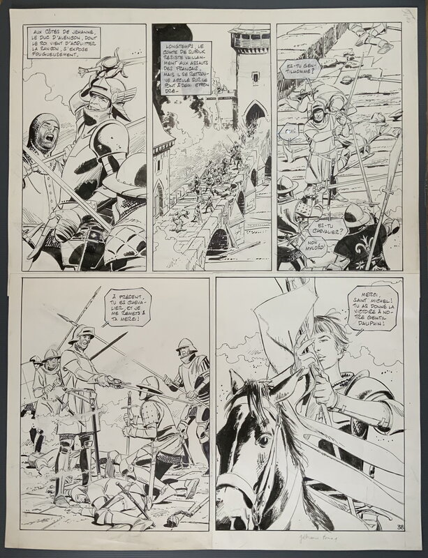 Paul Gillon, 1993 - Jehanne La Pucelle - Planche originale