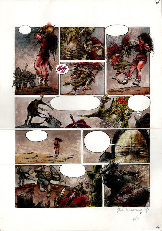 Laiyna page by René Hausman - Planche originale