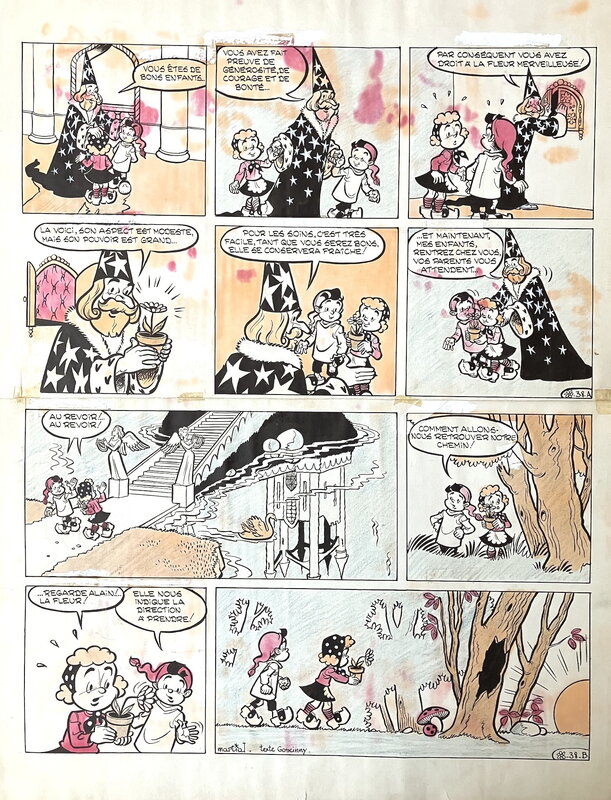 En vente - Martial, René Goscinny, Jean-Michel Charlier, LA FLEUR MERVEILLEUSE - Planche originale