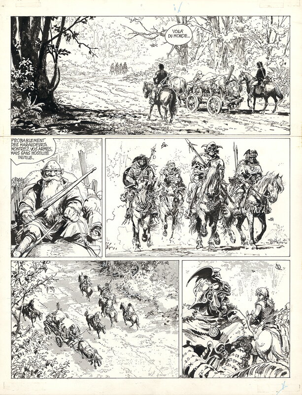 Grzegorz Rosinski, Thorgal - Les Archers - Planche originale
