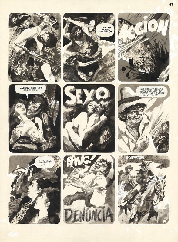 En vente - Perramus par Alberto Breccia - Planche originale