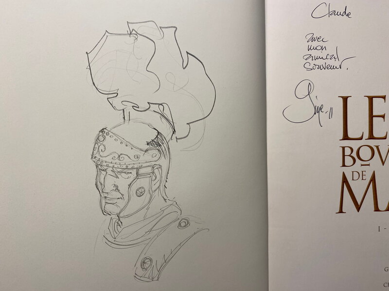 Christian Gine, illustration originale, portrait de Charax, 