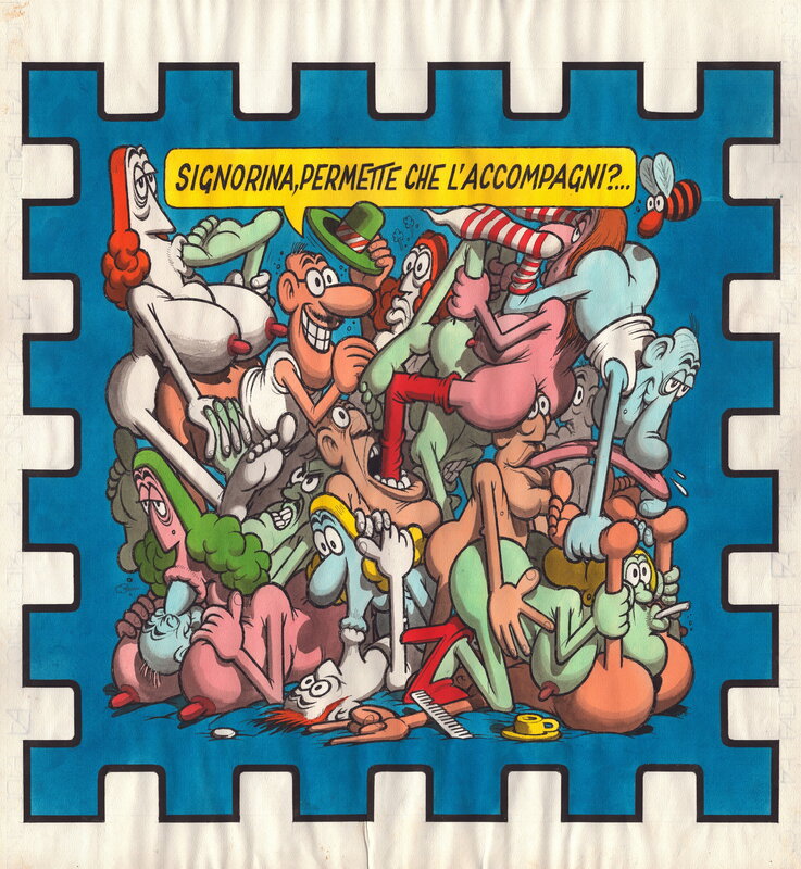 For sale - Kamasultra by Benito Jacovitti, Marcello Marchesi - Original Illustration