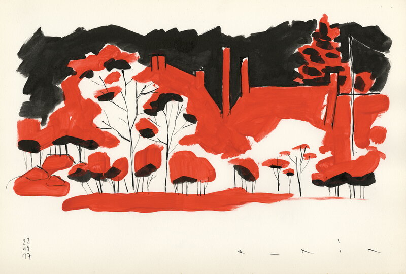 For sale - François Avril, La MAISON DE CALDER III - Original Illustration