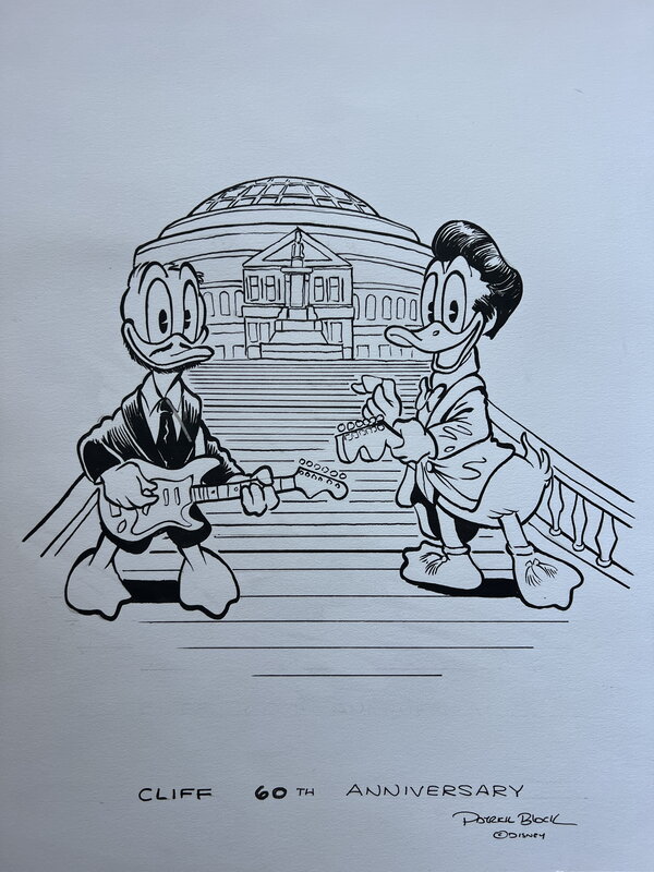 Patrick Block, Donald Duck - Cliff Richard 60th anniversay - Planche originale