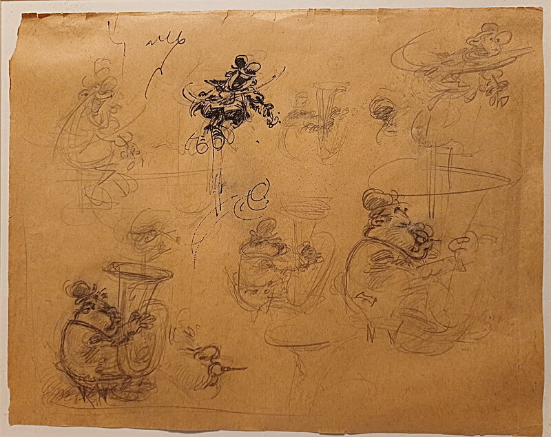 André Franquin, Dessins préparatoires - Œuvre originale